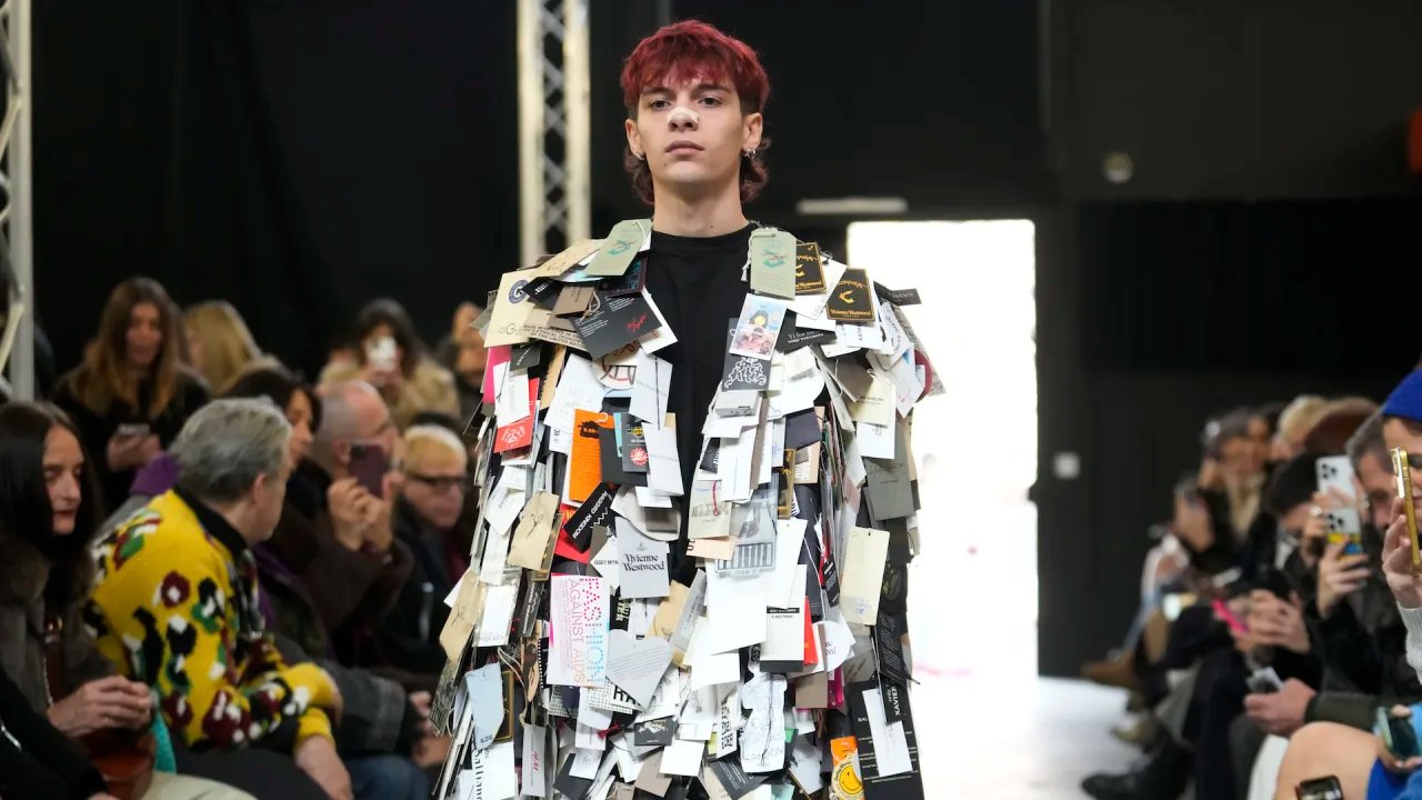 Milan Fashion Week: Simon Cracker showcases upcycled collection as luxury sector slumps